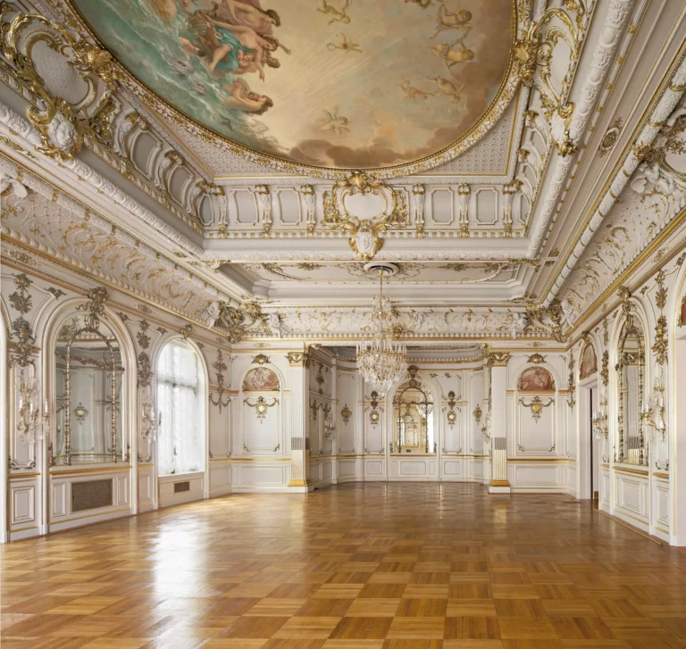The Cosmos Club ballroom after historical restoration work done by John Canning & Co.