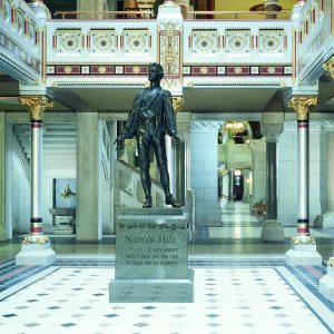 Nathan Hale Statue, Connecticut State Capitol Lobby