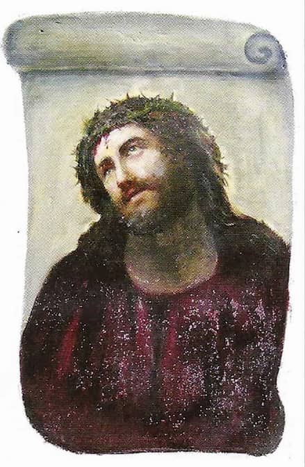 ecce homo jesus painting before restoration