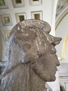 Legionnaire Statues of Union Station Pre Restoration (Head Sideways)
