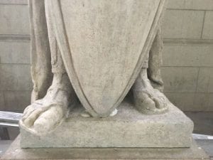 Restoring the Legionnaire Statues of Union Station (After Cleaning Base)