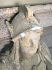Restoring the Legionnaire Statues of Union Station (During Plaster Repair head)