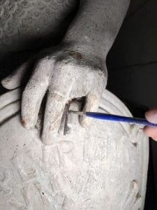 Restoring the Legionnaire Statues of Union Station (Isolation Coating Process on Shield)