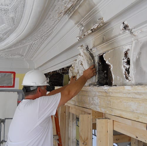 Ornamental Plaster-Salvaging the Ornate Floral Scroll From