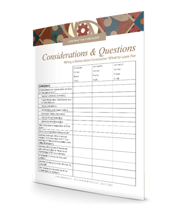 restoration contractor checklist