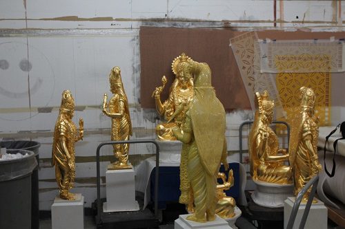 Sri Ranganatha Hindu Statues Gilding