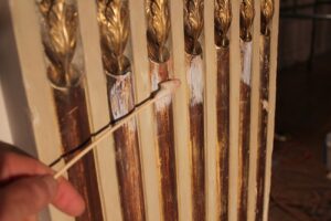 Stop flutes during cleaning process for water gilding