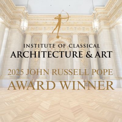 John Canning & Co. Wins Prestigious John Russell Pope Award for Landmark Restoration of  Andrew W. Mellon Auditorium